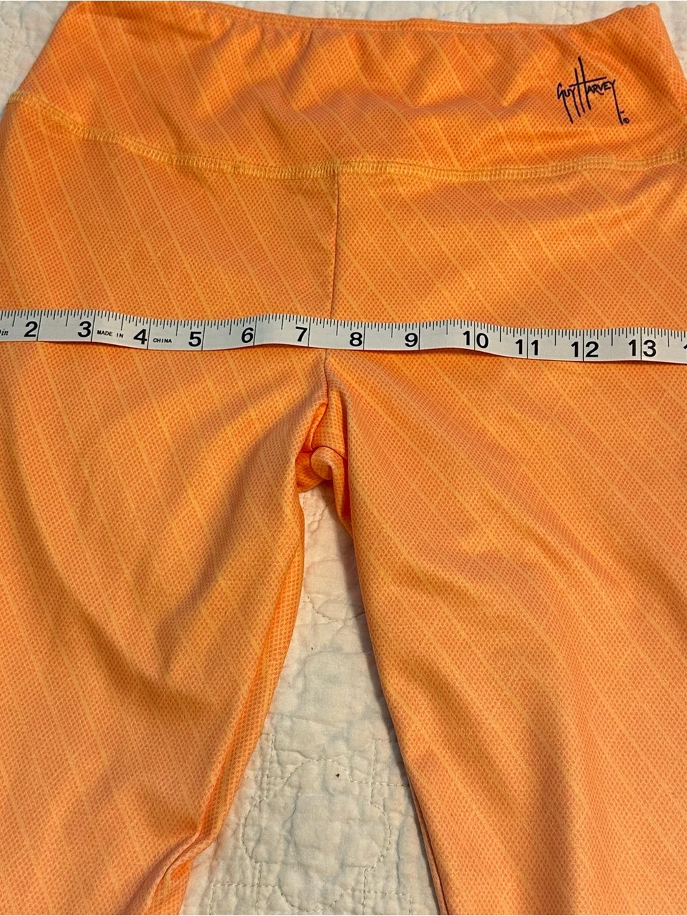 Guy Harvey Leggings Womens XS Orange Tropical Fish Comfort Colorful Stretch - Picture 9 of 11